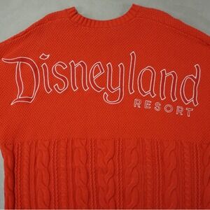 Disney‎ Parks Walt Disney World Red Cable Knit Spirit Jersey Sweater Size XL